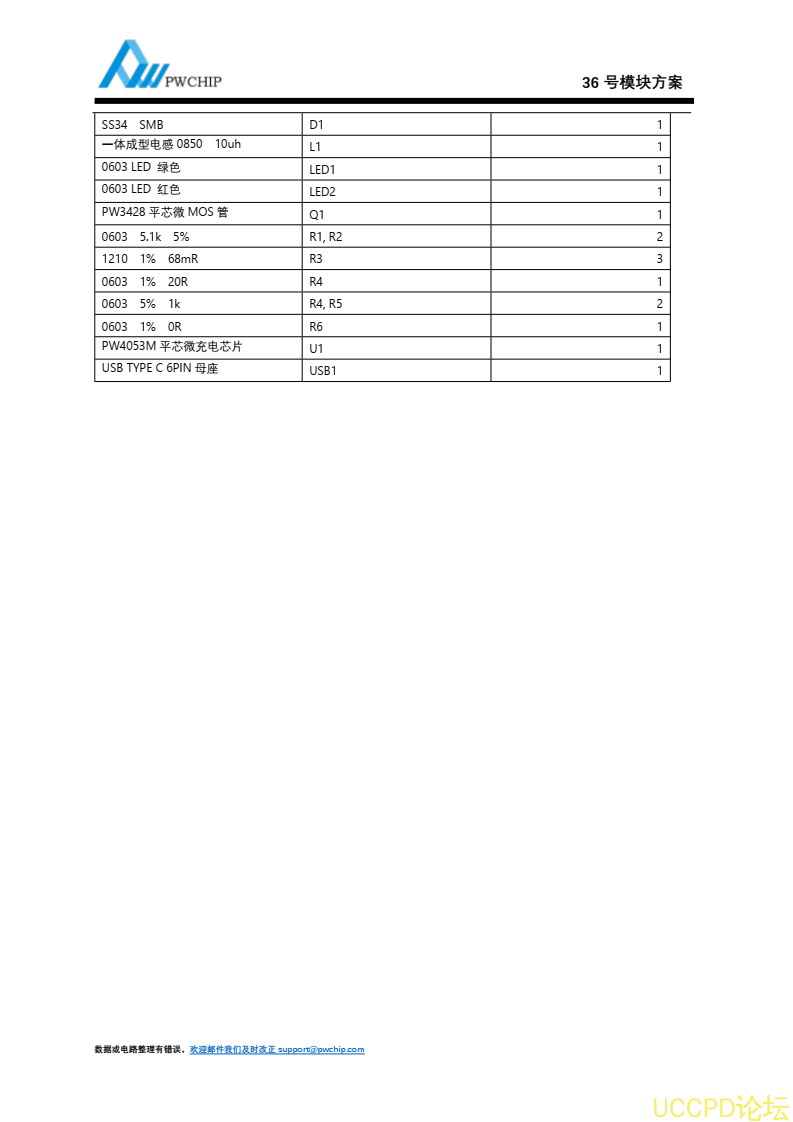  USB C 口 5V 輸入, 12.6V 三節串聯鋰電池充電管理闆， PW4053M 芯片
